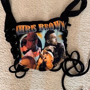 Chris Brown custom Lace-Up Corset Top